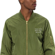 Load image into Gallery viewer, THINK GOOD BOMBER JACKET
